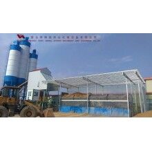 輝特攪拌站HZS75可根據(jù)客戶需要配置粉料倉集中除塵系統(tǒng)