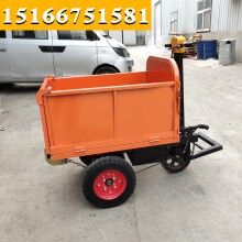 省時(shí)省人工！電動(dòng)手推式工程翻斗車(chē) 手推車(chē)工地水泥砂漿運(yùn)輸車(chē)
